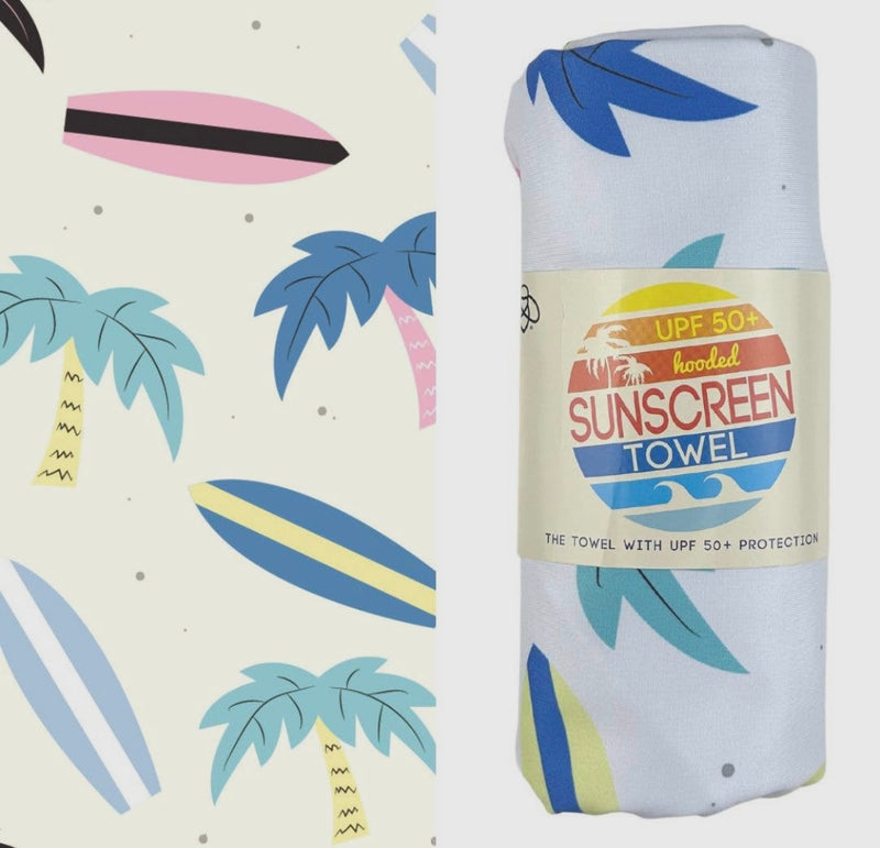 Kids Hooded UPF 50+ Sunscreen Towel