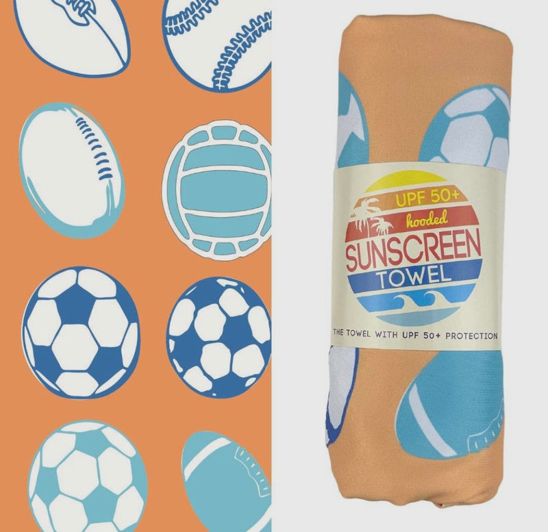 Kids Hooded UPF 50+ Sunscreen Towel