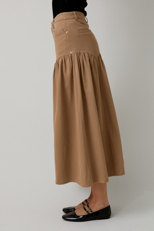 Fit And Flare Maxi Skirt