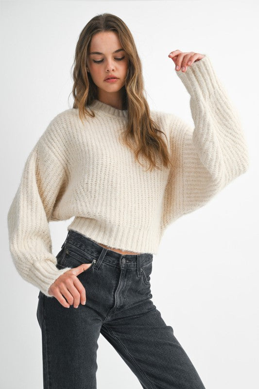 Chunky Ribbed Knit Sweater