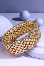 Shiny Textured Metal Mesh Bracelet