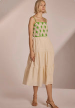 Contrast Diamond Midi Dress