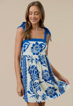 Shoulder Tie Mini Dress