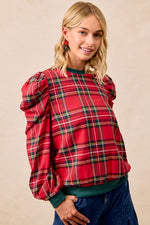 Poppy Plaid Top