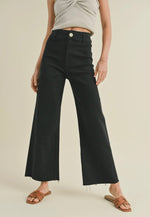 Straight Wide Leg Denim Pants