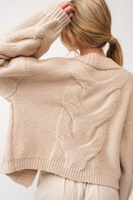 Millie Oversized Cable Knit Cardigan