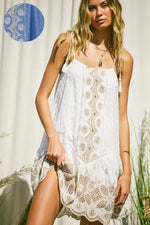 Embroidery Mini Dress