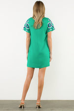 Embroidered Mini Dress