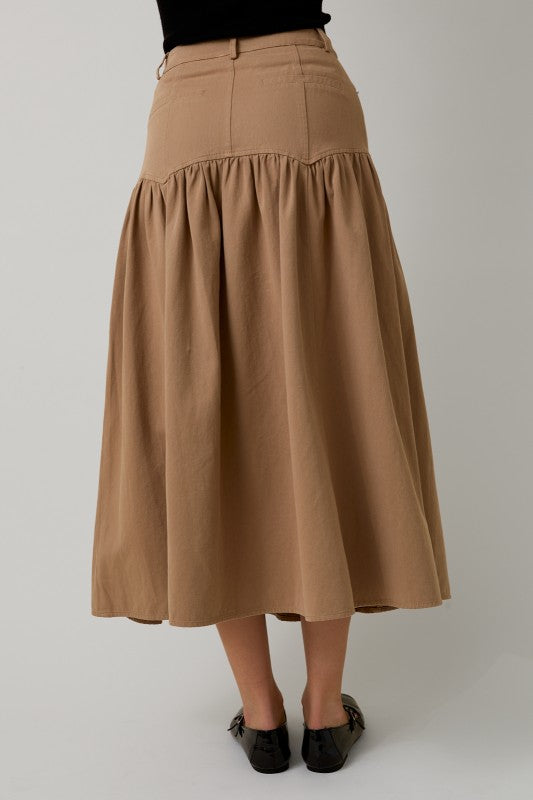 Fit And Flare Maxi Skirt