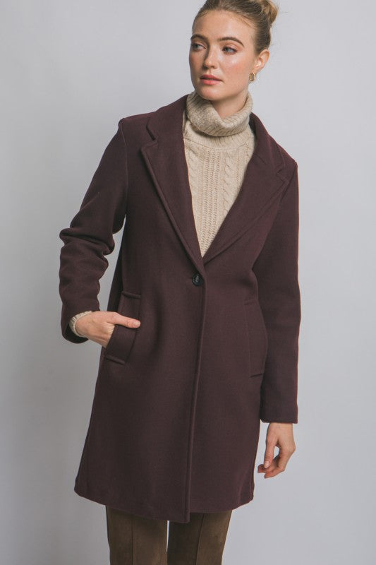 Notched Lapel Coat