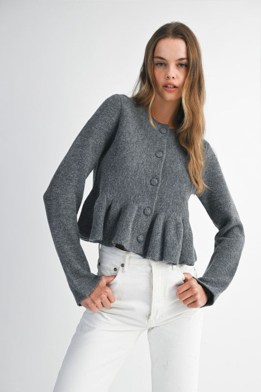 Peplum Cardigan