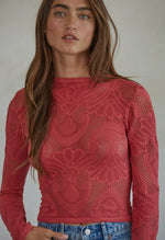 Jacquard Fishnet Layering Top