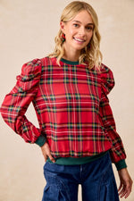 Poppy Plaid Top
