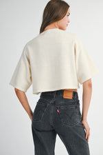 Elbow Sleeve Crop Cardigan