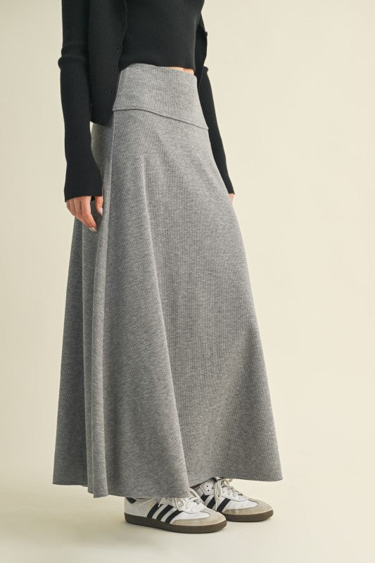 Brushed Rib Maxi Skirt