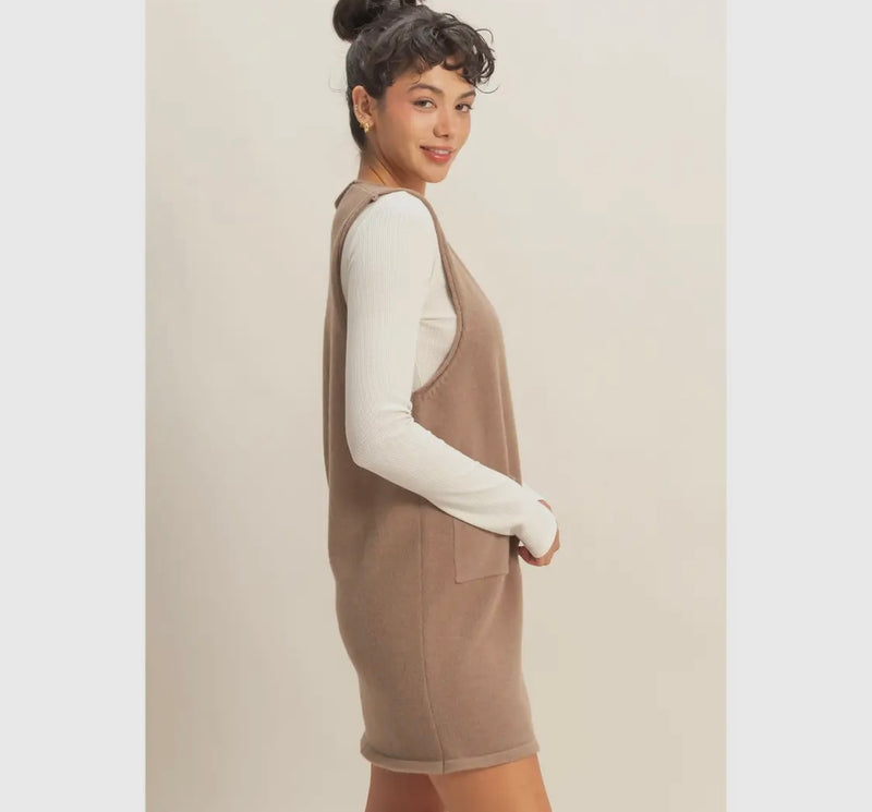 V Neck Mini Dress