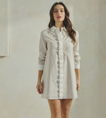 Pinstripe Pleated Dress