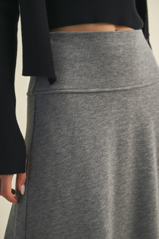 Brushed Rib Maxi Skirt