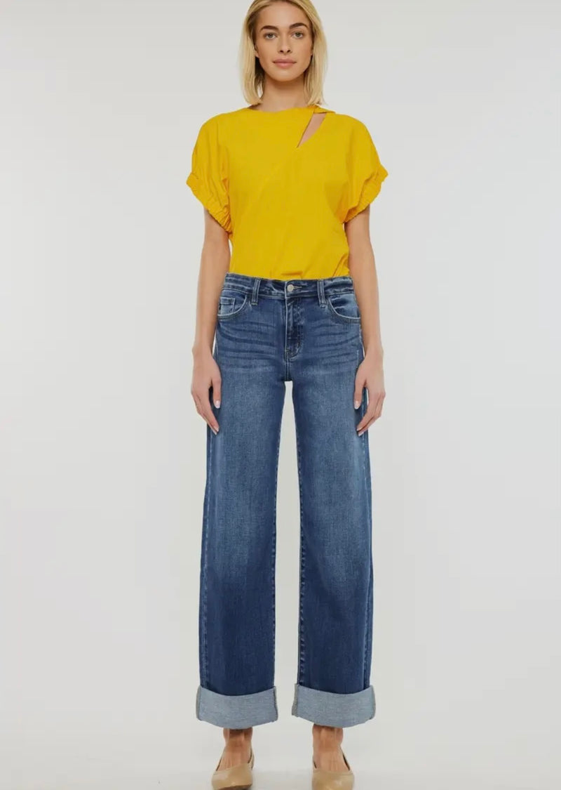 High Rise Wide Leg Denim