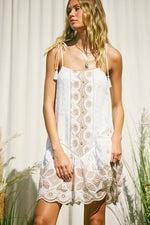 Embroidery Mini Dress