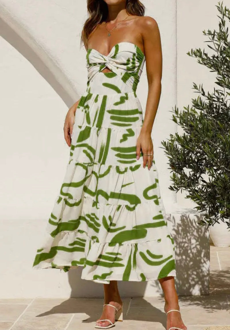 Twist Front Maxi Dress
