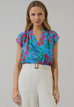 Finy Floral Souris Pleated Blouse