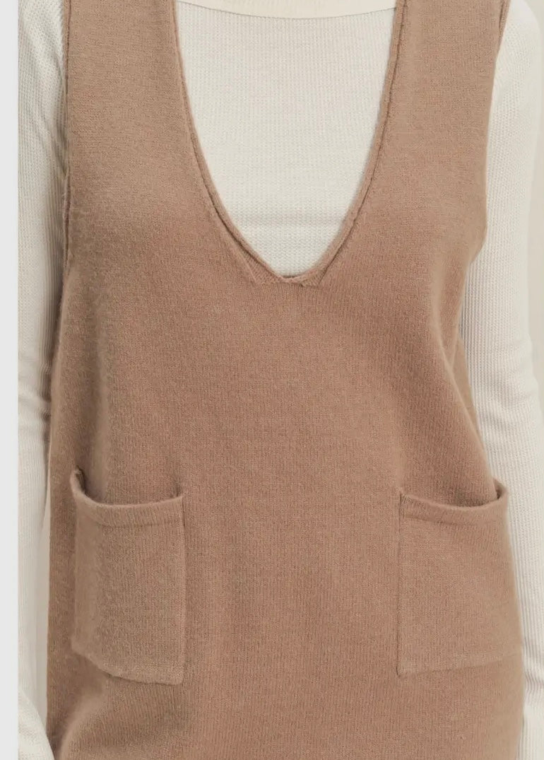 V Neck Mini Dress