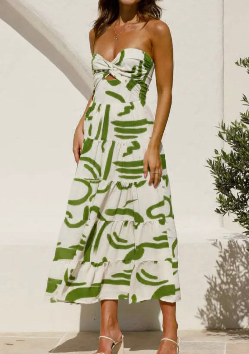Twist Front Maxi Dress