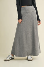 Brushed Rib Maxi Skirt