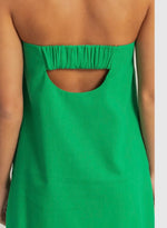 Sand Washed Strapless Mini Dress