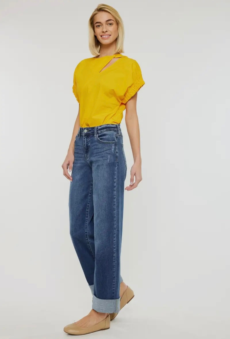 High Rise Wide Leg Denim