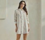 Pinstripe Pleated Dress