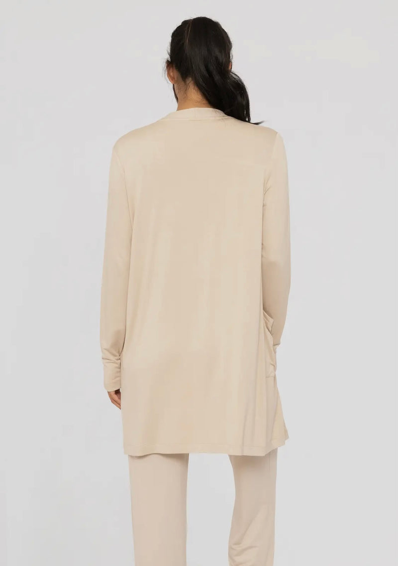 Lounge Open-Front Terry Cardigan