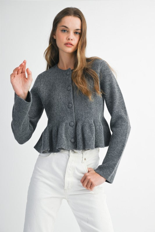 Peplum Cardigan