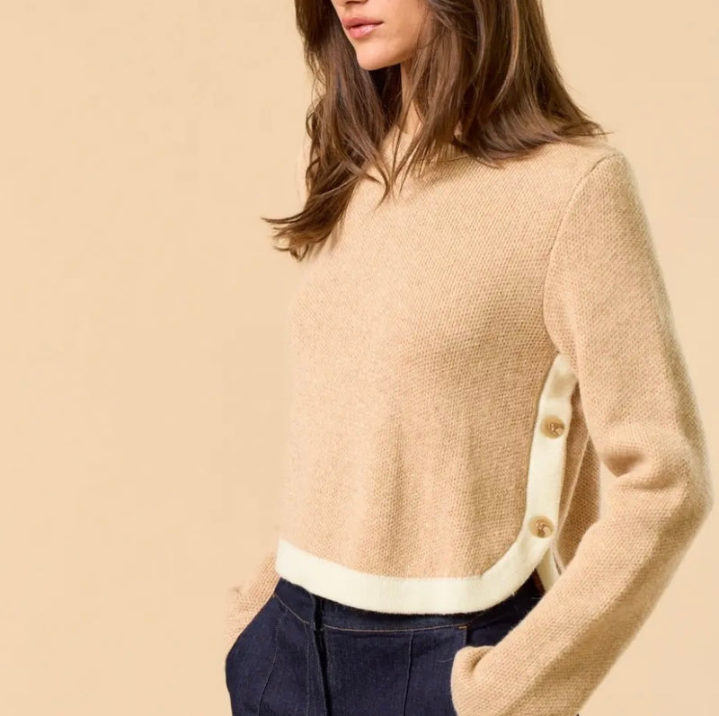 Sweater with Side Button