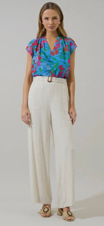 Finy Floral Souris Pleated Blouse