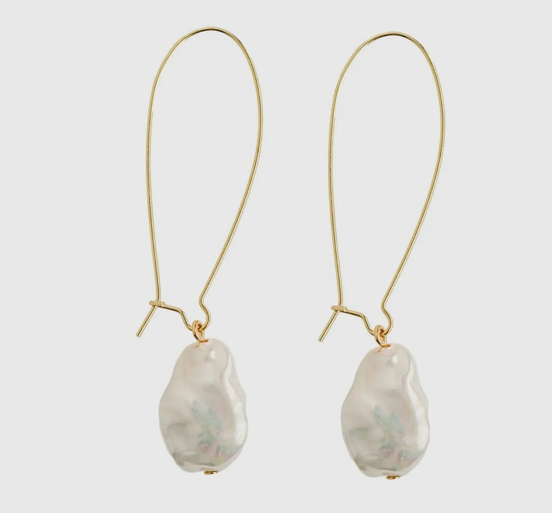Natural Pearl Minimalist Threader Earrings