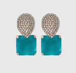 Retro Pave Crystal Gum Drop Statement Earrings