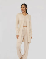 Lounge Open-Front Terry Cardigan