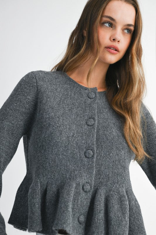 Peplum Cardigan