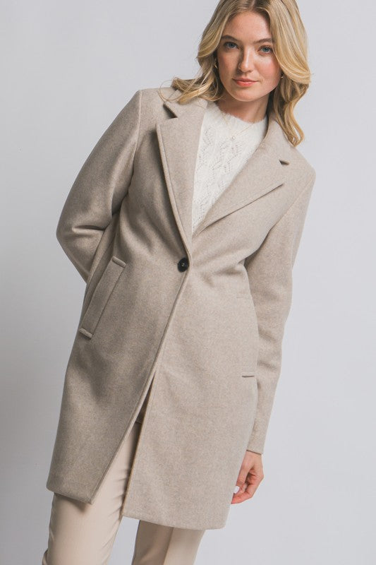 Notched Lapel Coat