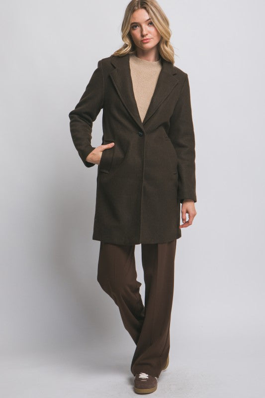 Notched Lapel Coat