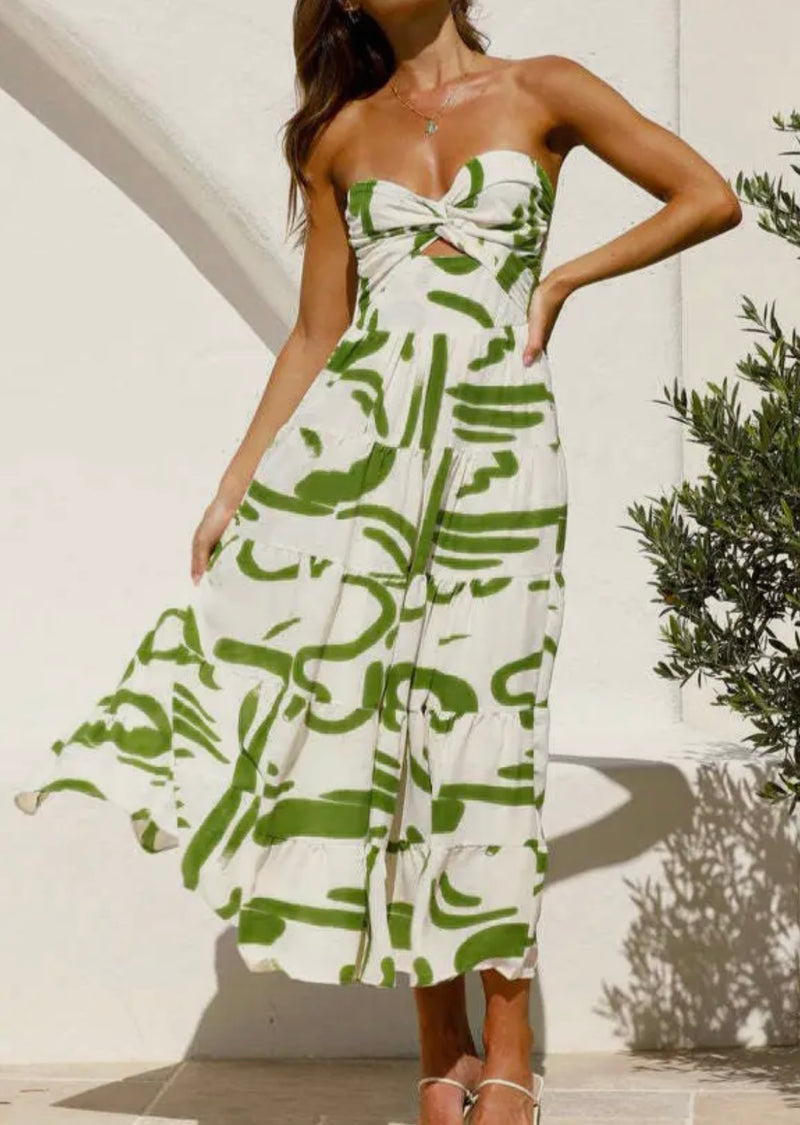 Twist Front Maxi Dress