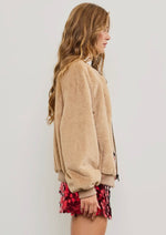 Faux Fur Zip-Up Jacket