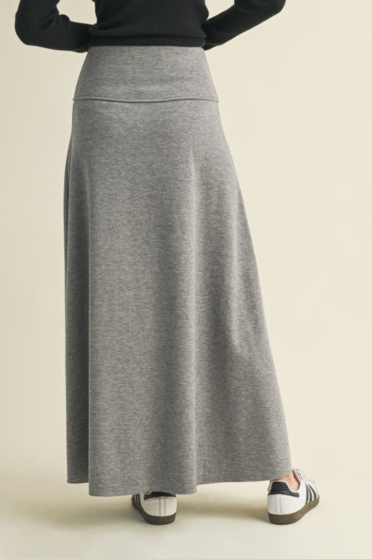 Brushed Rib Maxi Skirt