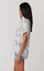 Tropical V Neck Top