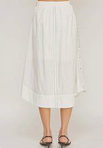 Relaxed Cotton Midi Skirt