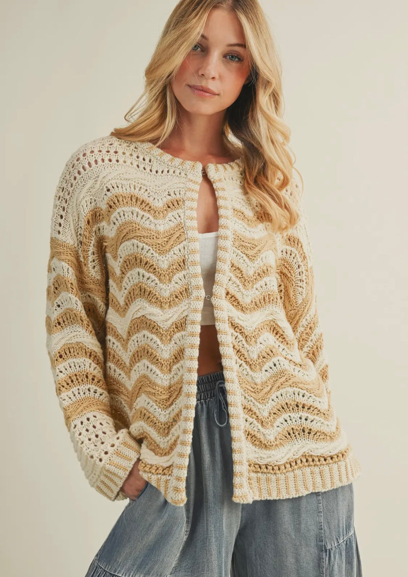 Wave Pattern Cardigan
