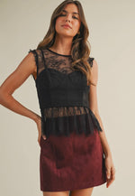 Lace with Corset Sleeveless Top