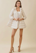 Quilted Bodice Puffer Coat